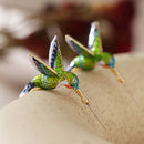 Green Hummingbird Earrings