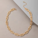 Retro Maze Single Layer Necklace