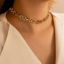 Retro Maze Single Layer Necklace