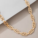 Retro Maze Single Layer Necklace