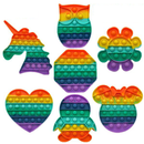 Pop Fidget Reliver Stress Toys Rainbow Push It Bubble Antistress Toys Adult Children Sensory Toy To Relieve Autism