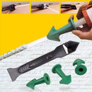 Caulk nozzle  scraper set
