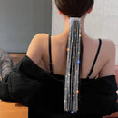 Long Tassel Crystal Hair Accessories Wedding Jewelry