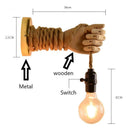 Hand Shape Retro Style Wall Lamp