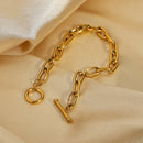 Gold Paper Clip Bracelet
