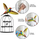 6 Pieces Large Size Hummingbird Window Clings