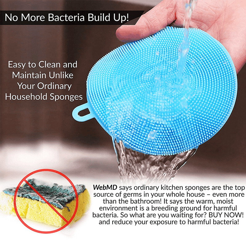 Kitchen Cleaning  Silicone Multi-purpose Scrubber Sponge