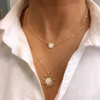 Double Sunflower Necklace