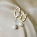 Baroque Natural Striped Pearl Earrings