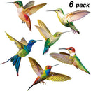 6 Pieces Large Size Hummingbird Window Clings