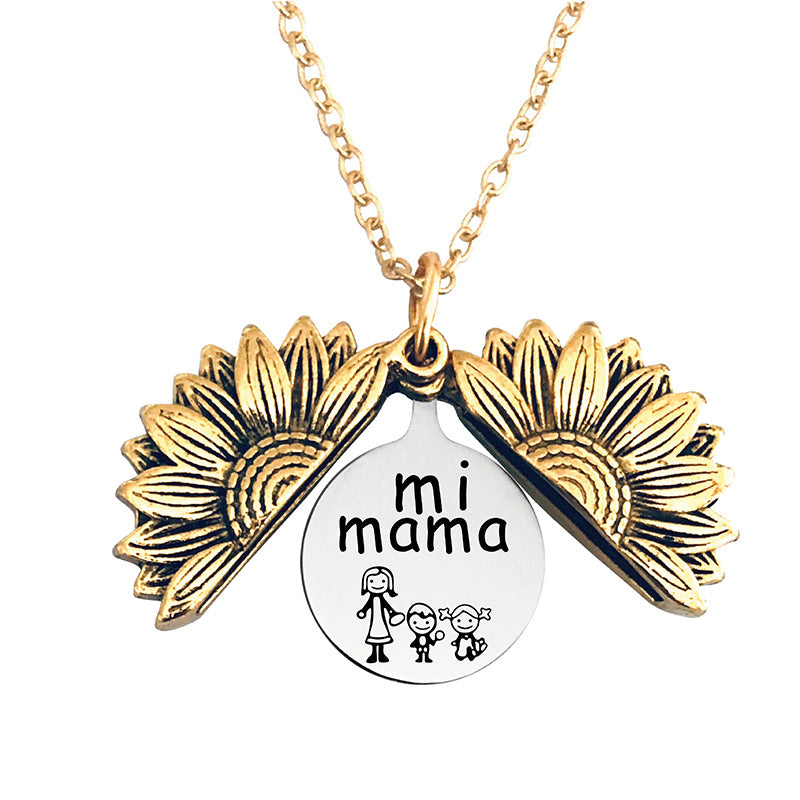 Sunflower Necklace for Mom Gift