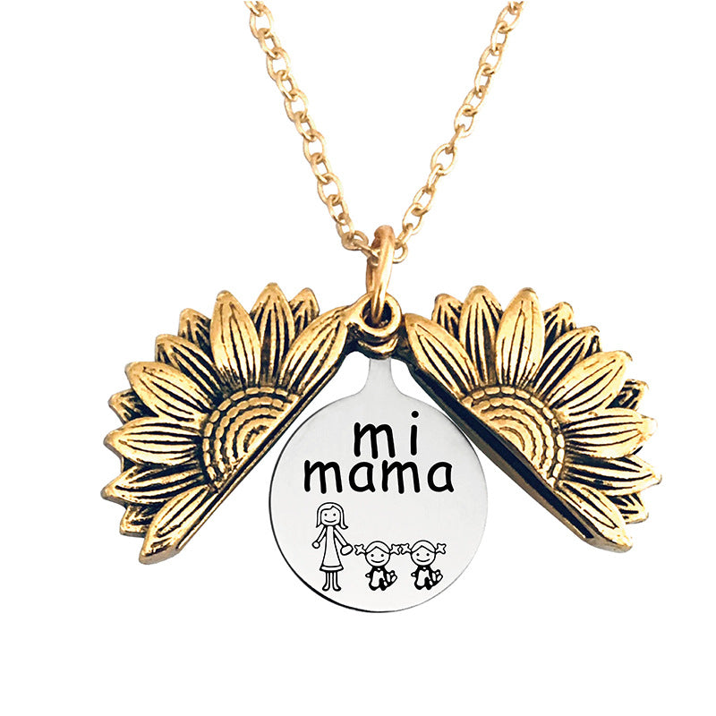 Sunflower Necklace for Mom Gift