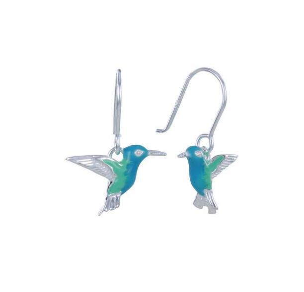 Fashion Blue Hummingbird Earrings