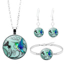 Hummingbird Time Gem Neckle Earring Bracelet ( 3 pack)