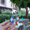 Blue Hummingbird Pendant Window Artwork