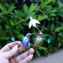 Blue Hummingbird Pendant Window Artwork