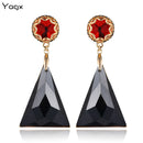 Double Geometric Triangular Stud Earrings