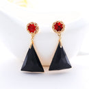 Double Geometric Triangular Stud Earrings