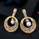 18k Plated Pearl Earrings