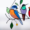 Birds Stained Glass Window Hangings - Mothers Day Gift