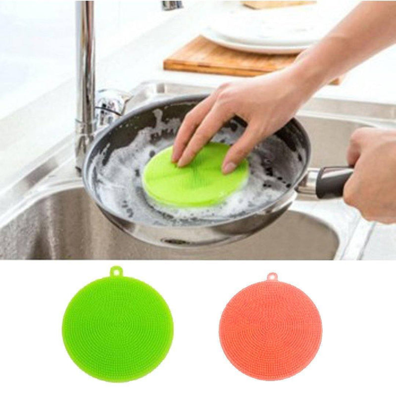 Kitchen Cleaning  Silicone Multi-purpose Scrubber Sponge