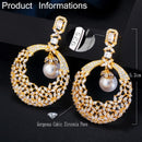 18k Plated Pearl Earrings
