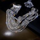Long Tassel Crystal Hair Accessories Wedding Jewelry