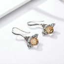 Crystal Drop Bee Earrings