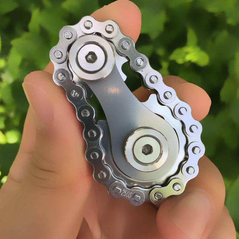 2 Gears Fidget Chain Spinner Toy