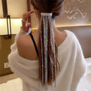 Long Tassel Crystal Hair Accessories Wedding Jewelry