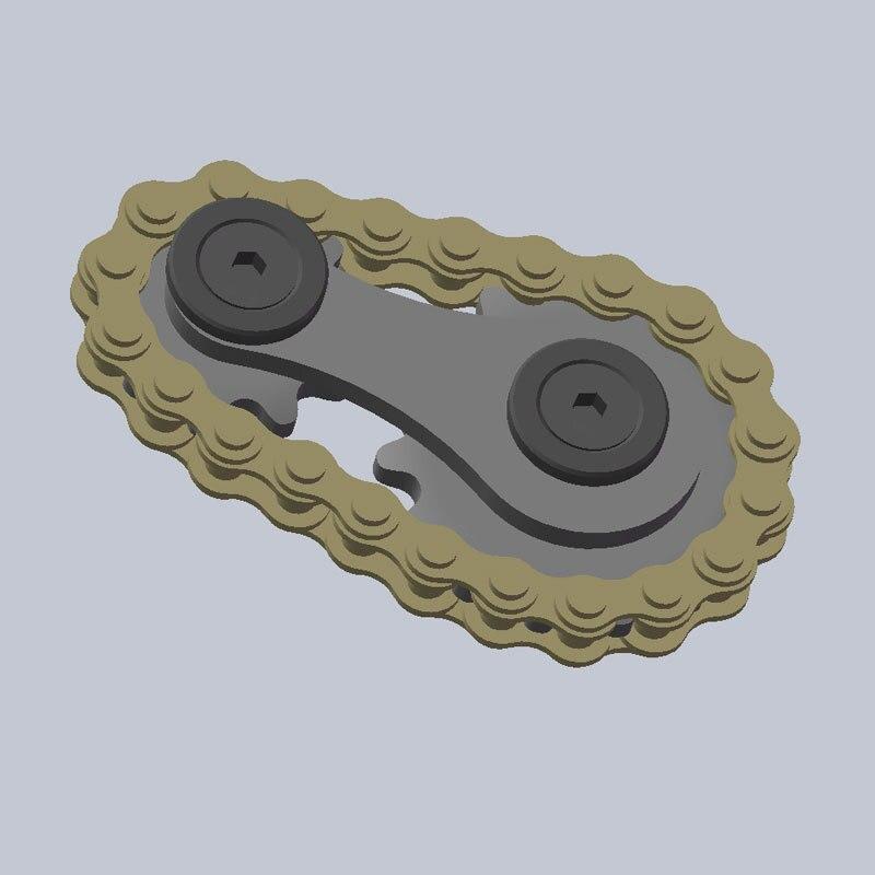 2 Gears Fidget Chain Spinner Toy