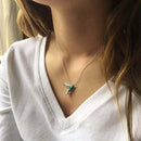 Blue Hummingbird Necklace
