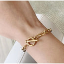 Gold Paper Clip Bracelet