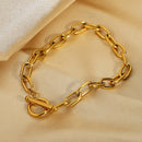 Gold Paper Clip Bracelet