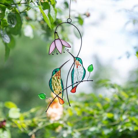 Window Hangings Stained Glass Hummingbird  Mothers Day Gift