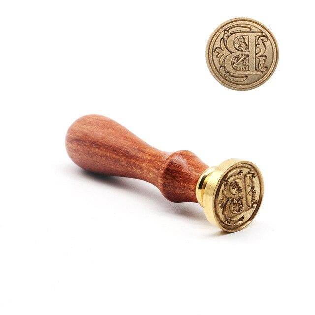 Retro Wood Stamp Classic 26 Letter A-z Alphabet Initial Sealing Wax Seal Stamp Ancient Seal Post Decorative Antique Stamp Gifts