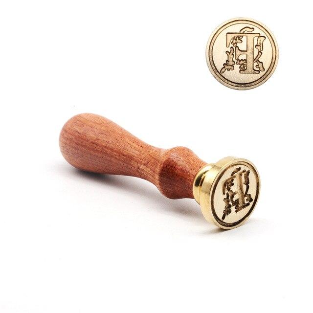 Retro Wood Stamp Classic 26 Letter A-z Alphabet Initial Sealing Wax Seal Stamp Ancient Seal Post Decorative Antique Stamp Gifts