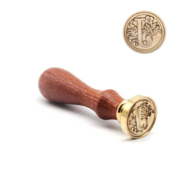 Retro Wood Stamp Classic 26 Letter A-z Alphabet Initial Sealing Wax Seal Stamp Ancient Seal Post Decorative Antique Stamp Gifts