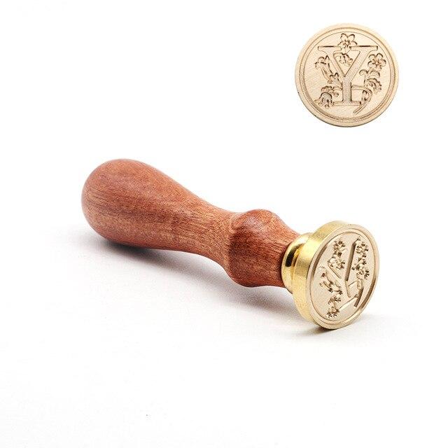 Retro Wood Stamp Classic 26 Letter A-z Alphabet Initial Sealing Wax Seal Stamp Ancient Seal Post Decorative Antique Stamp Gifts