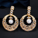 18k Plated Pearl Earrings